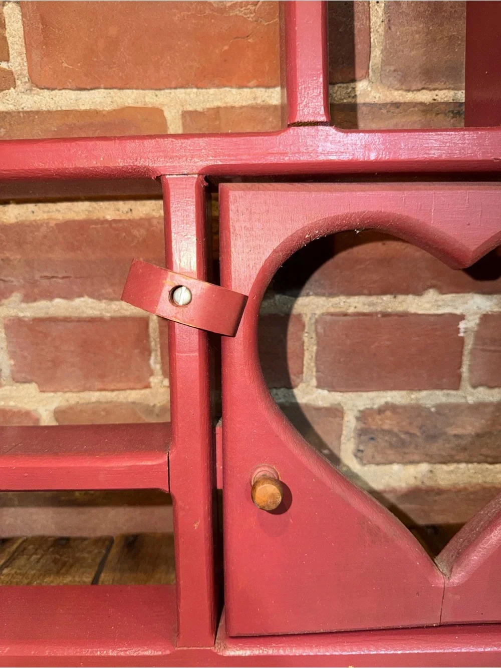 Wooden Wall Shelf Heart Cutout Cubby Display Knick Knack Farmhouse